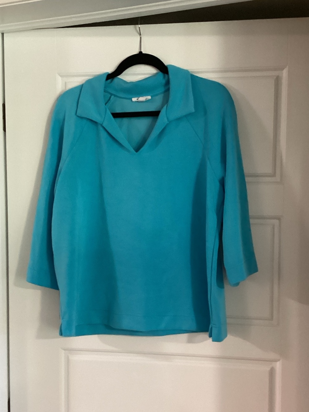 Tribal Turquoise V-Neck Collared Pullover Sweatshirt